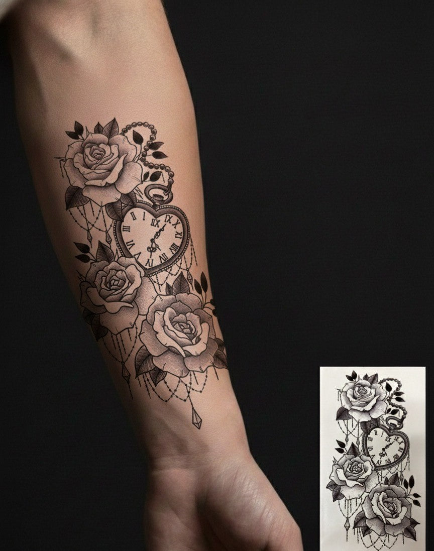 Rose Temporary Tattoo Fake Tattoos