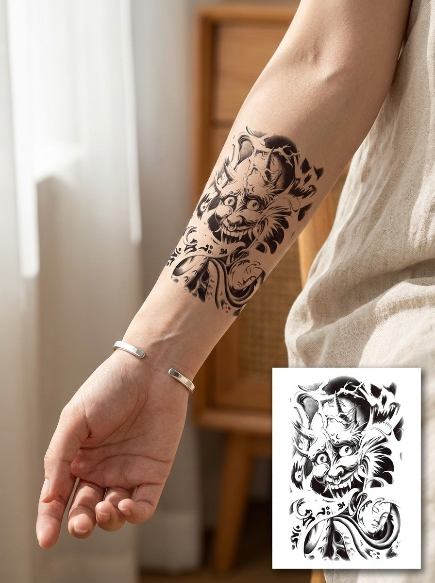 Scary Temporary Tattoo FAKE TATTOOS