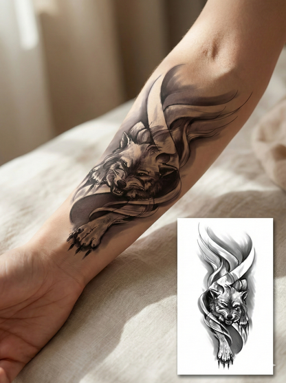 Wolf Temporary Tattoo FAKE TATTOOS