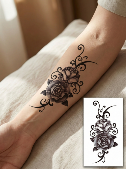 Rose Temporary Tattoo FAKE TATTOOS