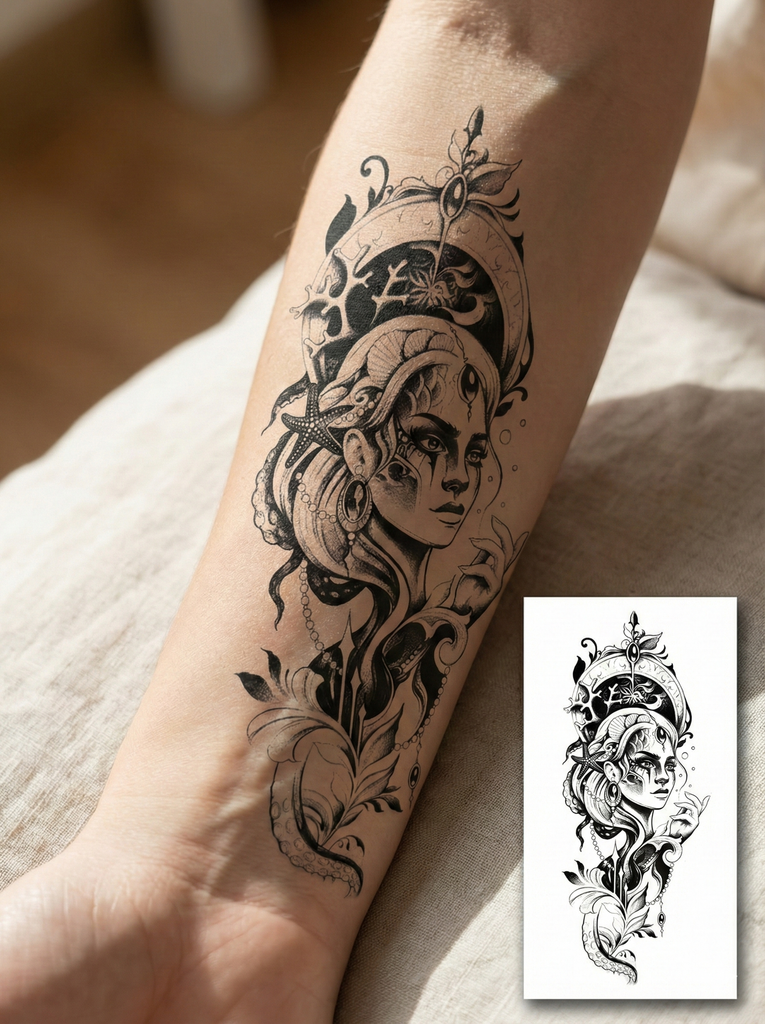 Woman Temporary Tattoo