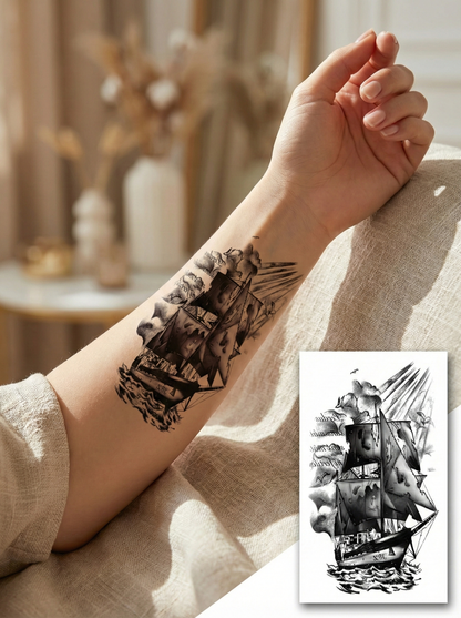 Boat Temporary Tattoo FAKE TATTOOS