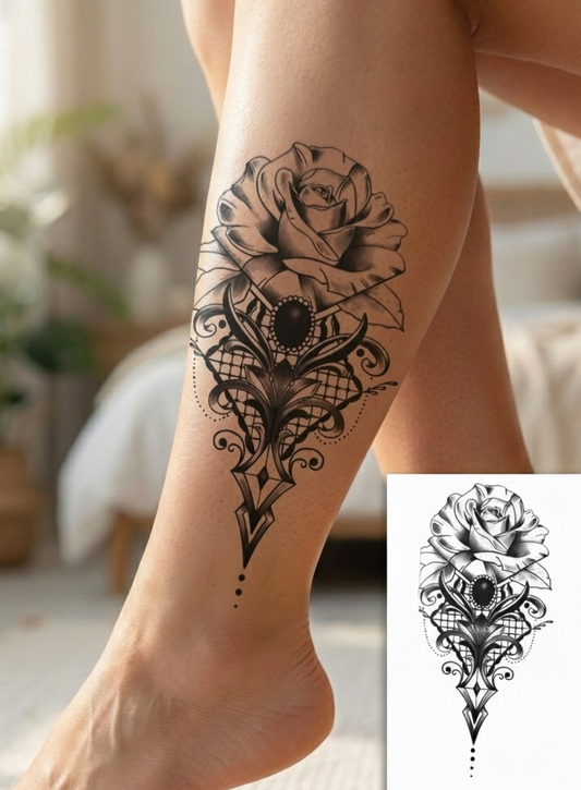 Flower Temporary Tattoo FAKE TATTOOS