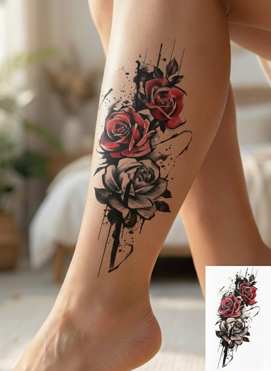 Flowers Temporary Tattoo FAKE TATTOOS