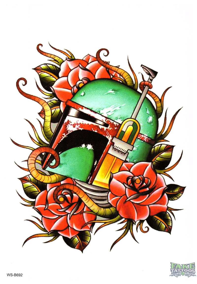 Knight & Roses Temporary Tattoo