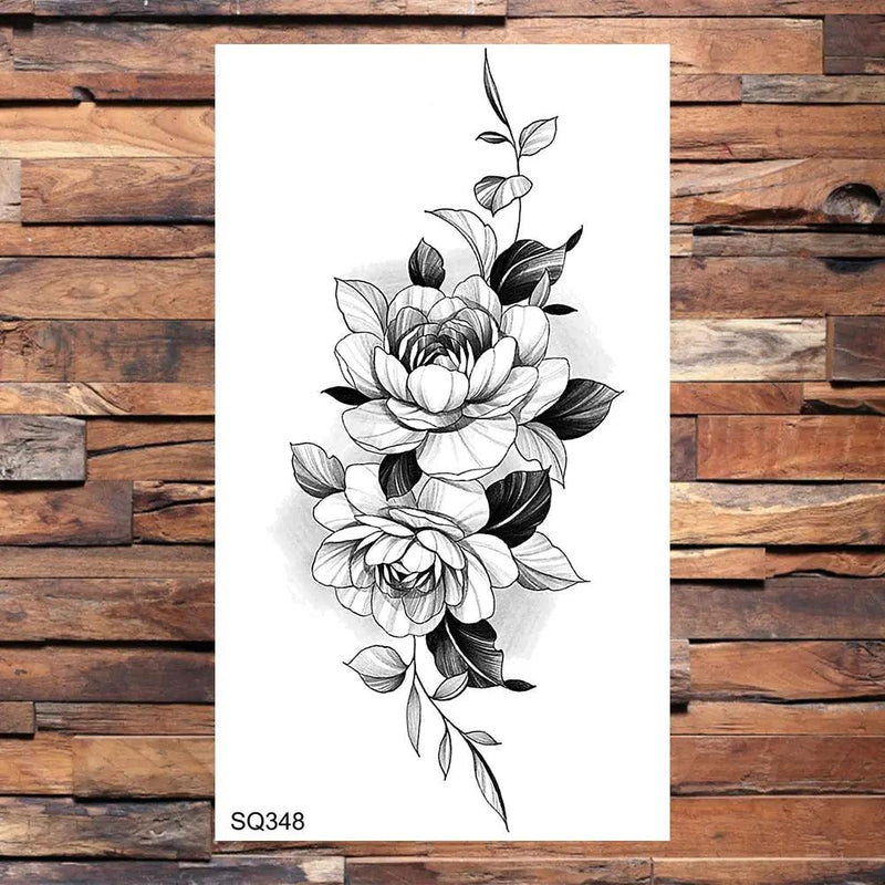 Elegant Floral Temporary Tattoo