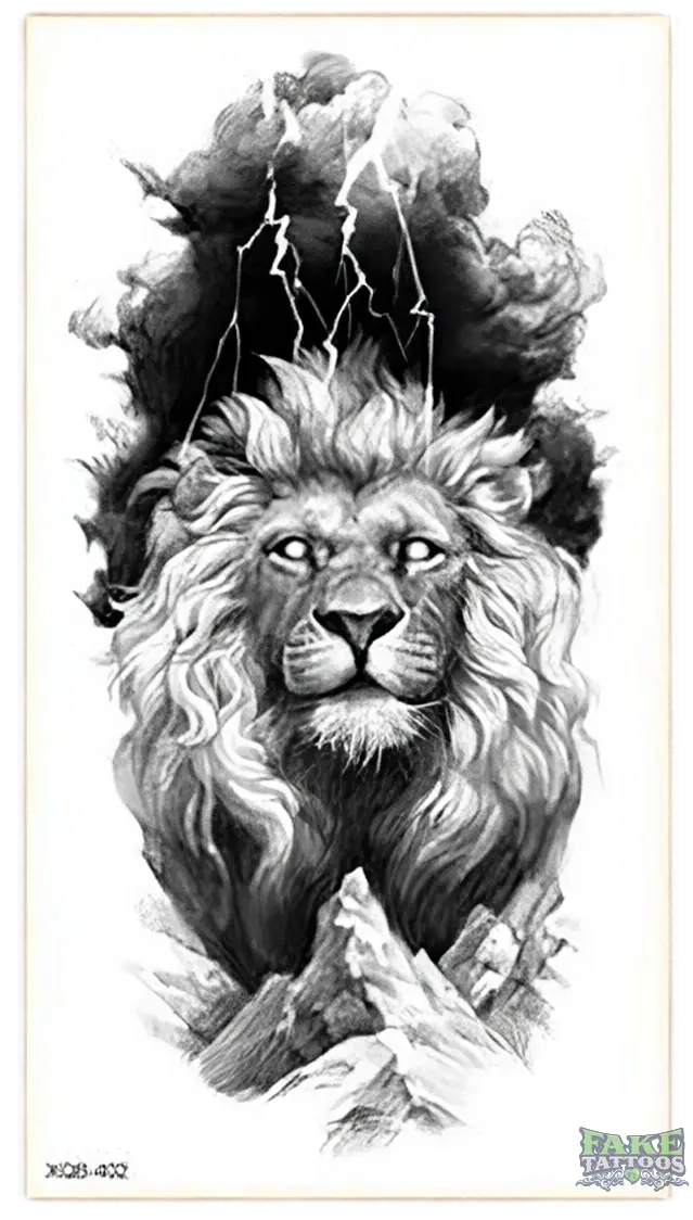 Lion Temporary Tattoo
