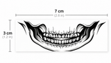 1 feuille de tatouage temporaire réaliste d'Halloween en forme de cœur de Chucky empalé et sanglant, autocollant de faux tatouage réaliste, durable et imperméable