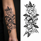 Midnight Rose Garden Temporary Tattoo