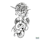 Mythical Unicorn Mermaid Tattoo FAKE TATTOOS