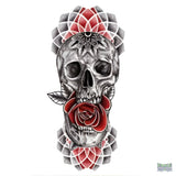 Edgy Realistic Skull Temporary Tattoo FAKE TATTOOS