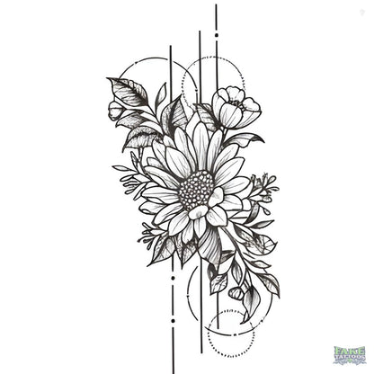 Delicate Flower Temporary Tattoo FAKE TATTOOS