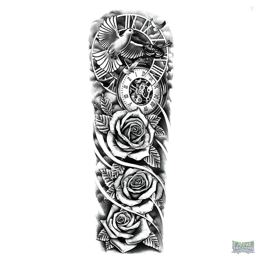 Realistic Full Arm Sleeve Temporary Tattoo Fake Tattoos