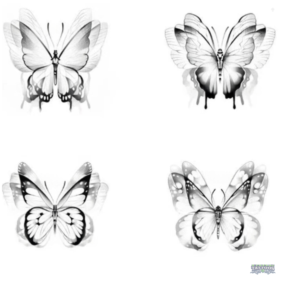 Realistic Flying Butterfly Temporary Tattoo Fake Tattoos