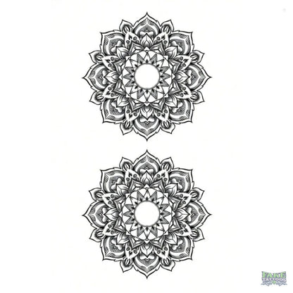 Floral Totem Nipple Temporary Tattoo Set Fake Tattoos