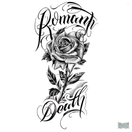 Romantic To Death Forearm Temporary Tattoo Fake Tattoos
