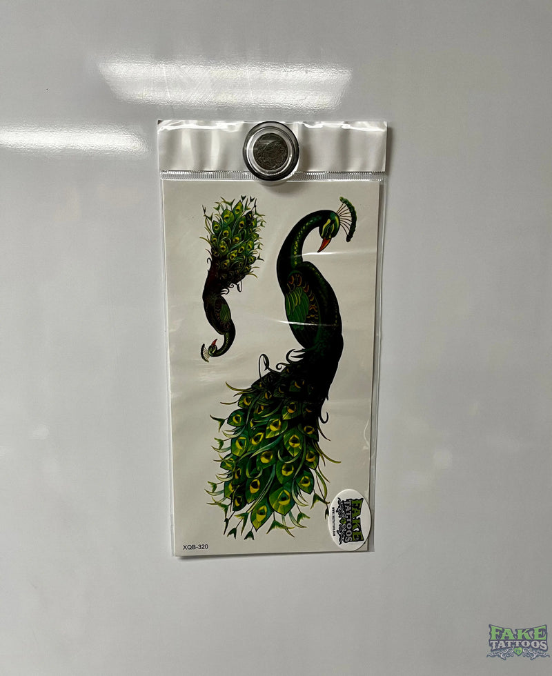 Realistic Peacock Temporary Tattoo
