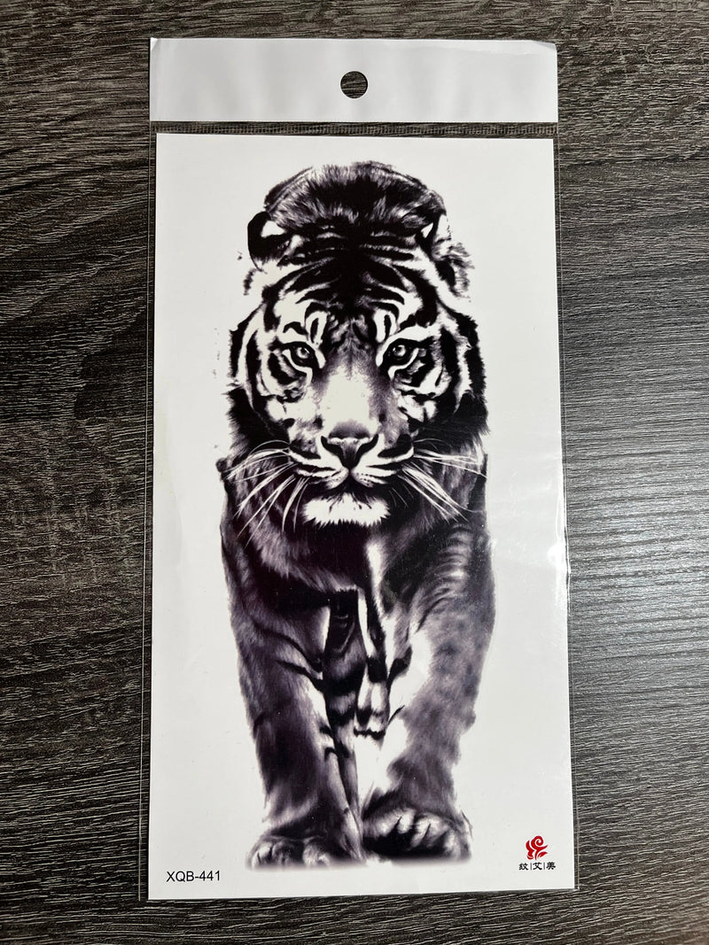 Realistic Black Tiger Temporary Tattoo