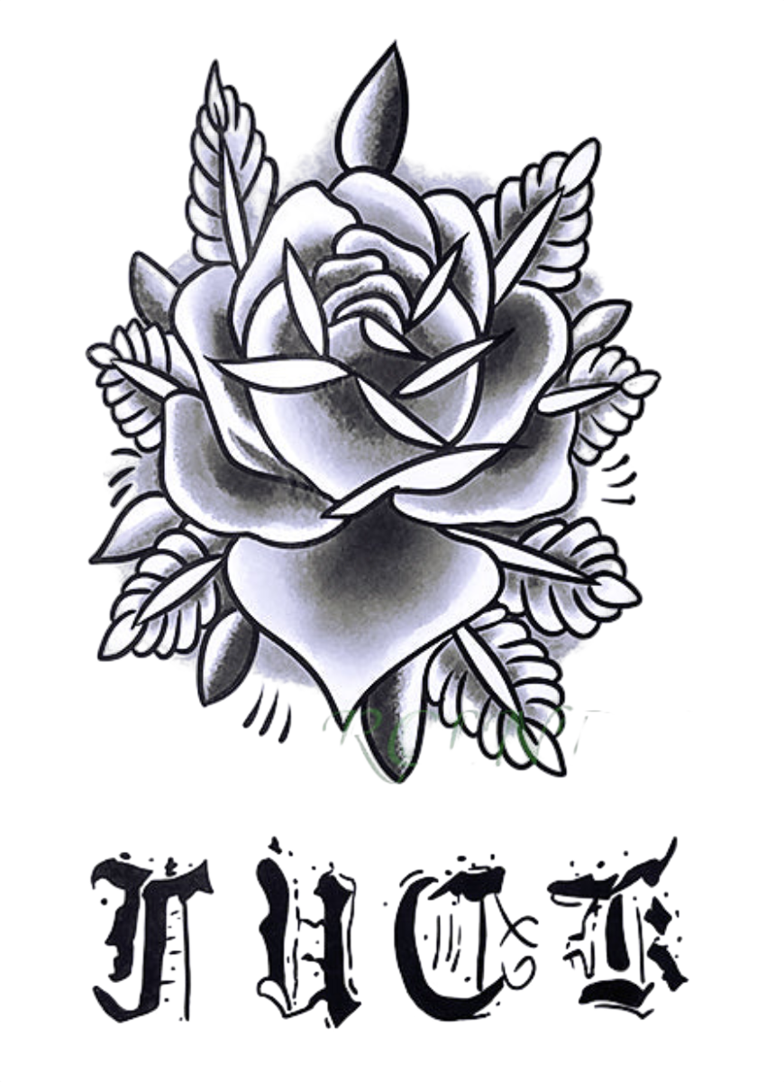 Rose Flower Temporary Tattoo Fake Tattoos