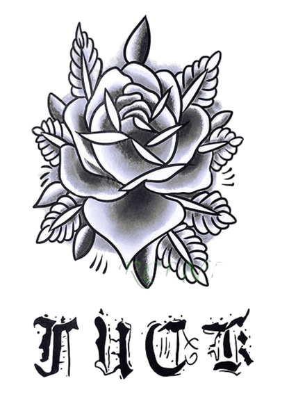 Rose Flower Temporary Tattoo Fake Tattoos