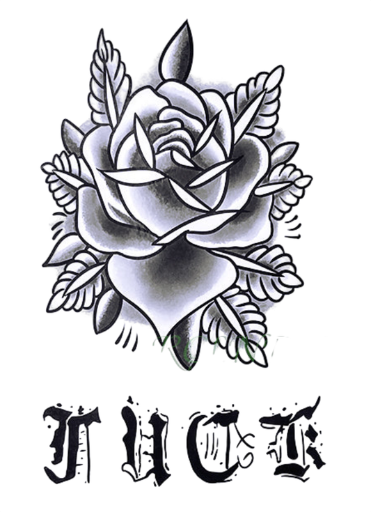 Rose Flower Temporary Tattoo Fake Tattoos