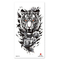 Waterproof Temporary Tattoos for Men Women Animal Pattern Fake Tattoo for Hand Arm Body Tiger Lion Wolf Tattoo Sticker Fake Tattoos