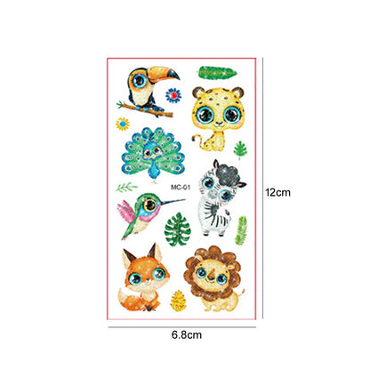 Colorful Tattoo Stickers for Kids | 10 Sets Fake Tattoos