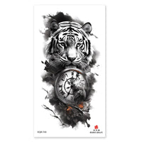 Waterproof Temporary Tattoos for Men Women Animal Pattern Fake Tattoo for Hand Arm Body Tiger Lion Wolf Tattoo Sticker Fake Tattoos