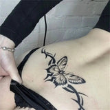 Sexy Black Butterfly Temporary Tattoo Fake Tattoos
