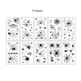 10 Sheets Creeping Webs Spider & Spiderweb