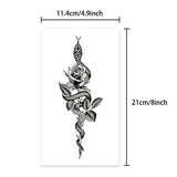 Venom Snake Rose Temporary Tattoo Fake Tattoos