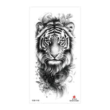 Waterproof Temporary Tattoos for Men Women Animal Pattern Fake Tattoo for Hand Arm Body Tiger Lion Wolf Tattoo Sticker Fake Tattoos