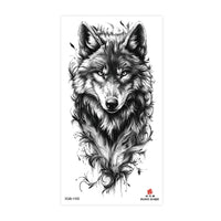 Waterproof Temporary Tattoos for Men Women Animal Pattern Fake Tattoo for Hand Arm Body Tiger Lion Wolf Tattoo Sticker Fake Tattoos