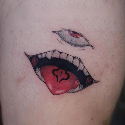 Twisted Anime Horror Tattoo Fake Tattoos