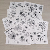 10 Sheets Creeping Webs Spider & Spiderweb