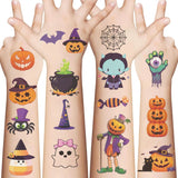 Halloween Pumpkins Tattoo Sticker - 10 Sheets Fake Tattoos