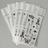 1/5/12PCS Waterproof Temporary Tattoo Sticker Rose Flame Thorns Love Butterfly fake tatto flash tatoo finger for girl women men Fake Tattoos