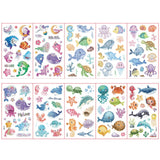 Colorful Tattoo Stickers for Kids | 10 Sets Fake Tattoos