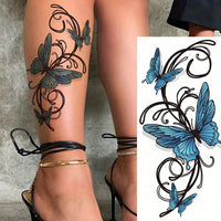 Waterproof Temporary Tattoo Sticker sexy butterfly fake tatto flash tatoo tatouage temporaire for women men girl Fake Tattoos