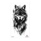 Waterproof Temporary Tattoos for Men Women Animal Pattern Fake Tattoo for Hand Arm Body Tiger Lion Wolf Tattoo Sticker Fake Tattoos
