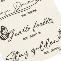 Tiny Inspirational Quotes Temporary Tattoo Fake Tattoos