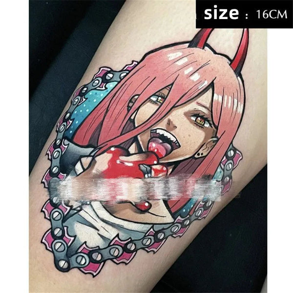 Anime Devil Girl Temporary Tattoo Fake Tattoos