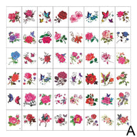 Roses Flowers Temporary Tattoos Fake Tattoos