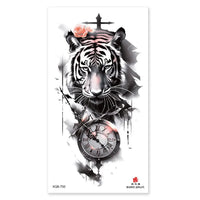 Waterproof Temporary Tattoos for Men Women Animal Pattern Fake Tattoo for Hand Arm Body Tiger Lion Wolf Tattoo Sticker Fake Tattoos
