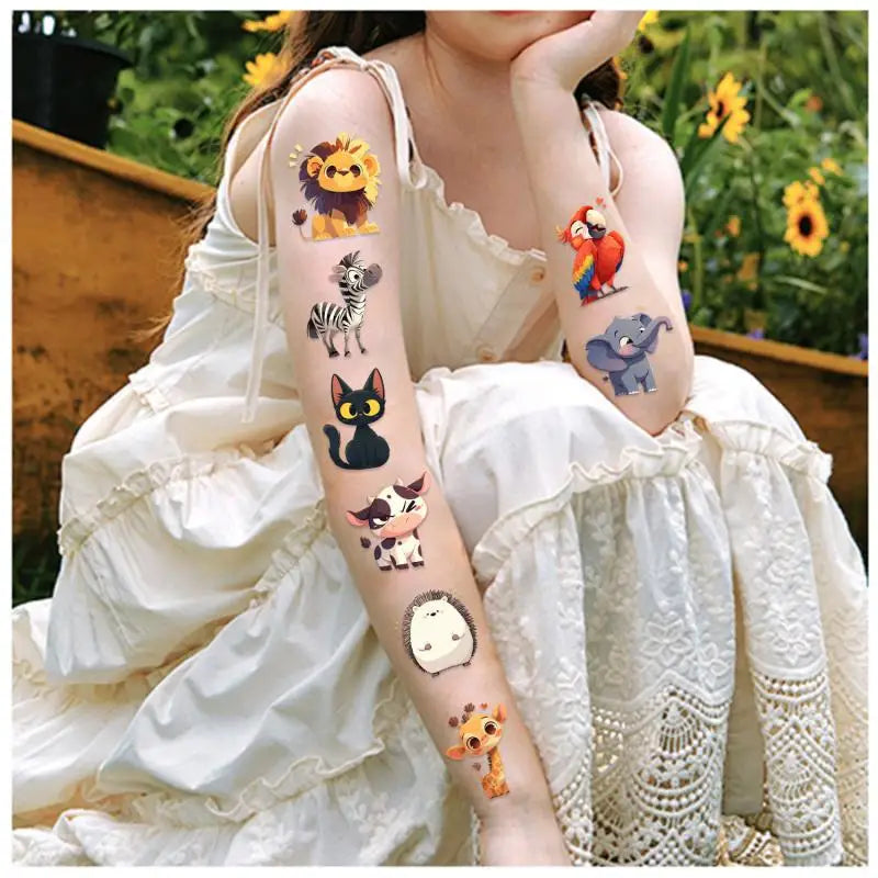 Ocean Animal Temporary Tattoos for Kids (20pcs) Fake Tattoos