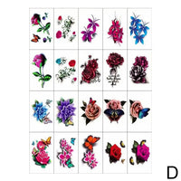 Roses Flowers Temporary Tattoos Fake Tattoos