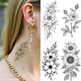 Tulips Butterfly Temporary Tattoo | 9 Tattoos Fake Tattoos