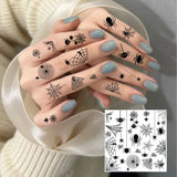 Halloween Spider & Spider Web Tattoo Sheet