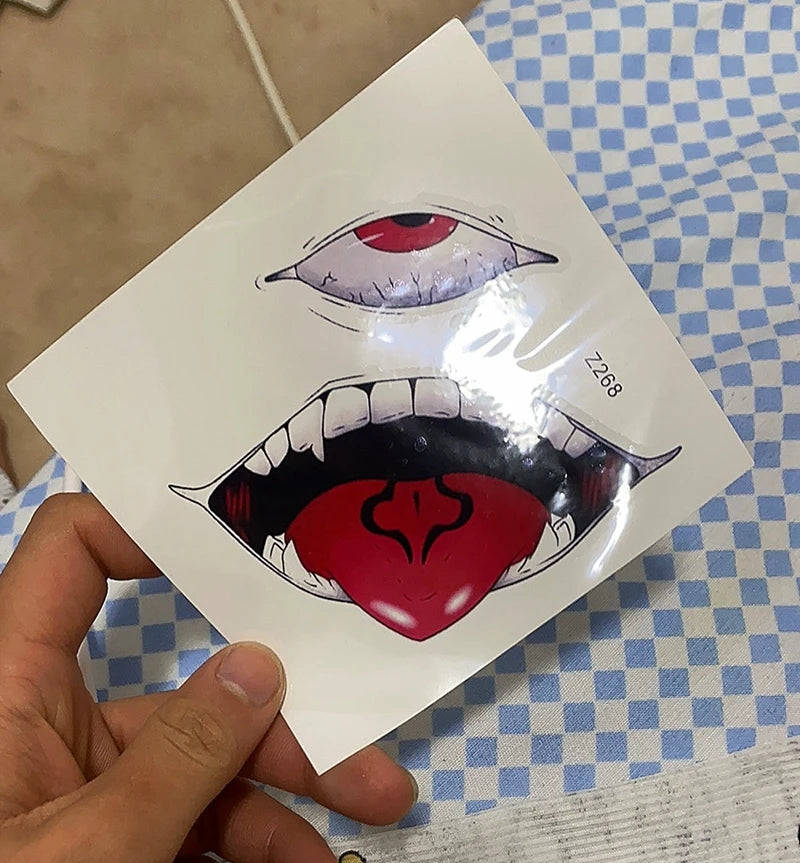 Twisted Anime Horror Tattoo Fake Tattoos