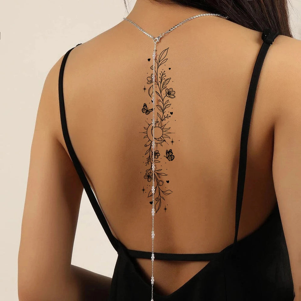 Realistic FlowerTemporary Tattoo | 10 Sets Fake Tattoos